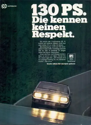 Opel-Commodore-1969-Reklame-Werbung-genuine Advert-La publicité-nl-Versandhandel