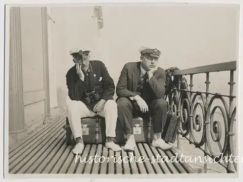 Abreise von Amrum - Auf gepackten Koffern - Tolles Altes Foto 1929 1920er