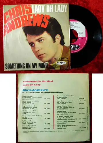 Single Chris Andrews: Something on my Mind (Vogue DVS 14 530) D 1966