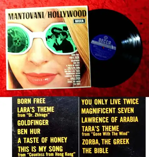 LP Mantovani in Hollywood (Decca SKL 4887) UK 1967