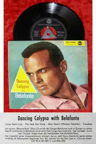 EP Harry Belafonte: Dancing Calypso with Belafonte (RCA EPA-9508) D