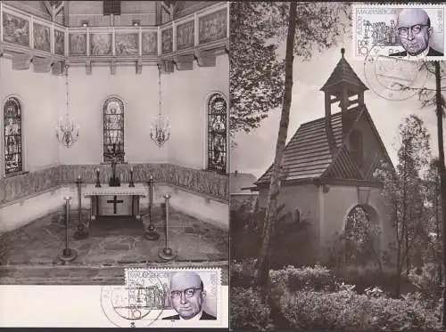 MC Rudolf Mauersberger DDR 3233 je auf Ansichtskarte mit Kreuzkapelle Mauersberg