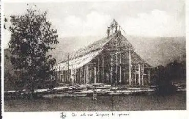 Gingungi Belgisch Kongo de Kerk in opbouw *ca. 1930