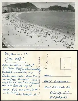 Brasilien Rio de Janeiro Praia de Copacabana gebr. 13.07.59