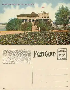 Michigan Detroit Belle Isle Boat Club *ca.1910