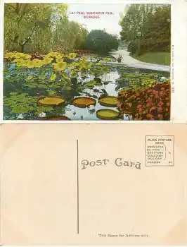 Wisconsin Milwaukee Washington Park Lily Pond *ca.1910