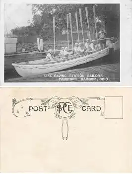 Ohio Fairport Life Saving Station Sailors *ca.1910