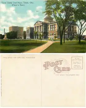 Ohio Toledo Lucas Country Court House *ca.1910