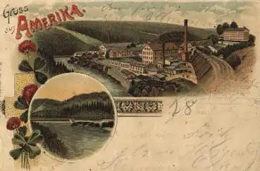 09322 Amerika Mulde bei Penig Litho o ca. 1900