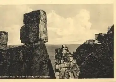 06502 Bodetal Harz Hexentanzplatz mit Cäsarfelsen *ca. 1950