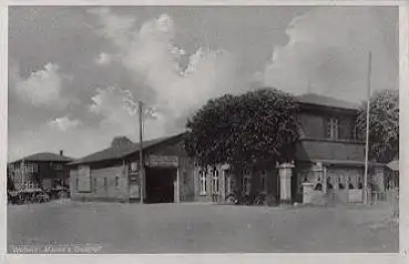 25693 Westdorf Wilhelm Maass Gasthof Tankstelle Ansichtskarte * ca. 1930