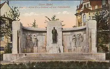 Essen, Friedrich-Alfred-Krupp-Denkmal Limbeckerplatz gebr. 1.3.1926