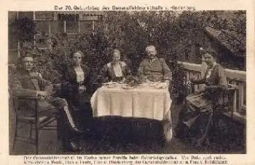 Generalfeldmarschall von Hindenburg Familie bei Geburtstagskaffee 1.WK * 1917
