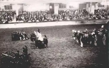 Parade mit historischen Uniformen Militär Kanonen Pferde Echtfoto * ca.1950