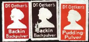 Dr. Oetkers Pudding-Pulver Backpulver 3 Vignetten