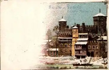 Torino Castello Medievale Farblitho *ca. 1900