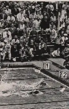 Olympische Spiele 1936 Jack Medica u. Uto, Freistilschwimmen Sammelbild, keine AK