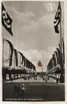 Düsseldorf Fahnenstraße Blick zum Schlageterkreuz  *1937