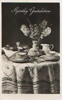 Kaffeetafel Kuchen Lebensmittel gebr. 1947