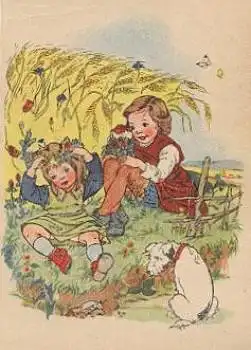 Maus Hund Kinder Kornfeld * ca. 1950