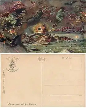 Brocken Walpurgisnacht Hexen und Teufel * ca. 1920