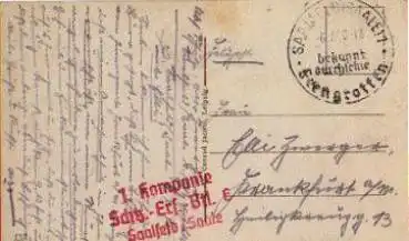 Feldpost, II. WK., 1. Kompanie Schützen-Ersatzbataillon 6, Saalfeld, o 6.7.1940