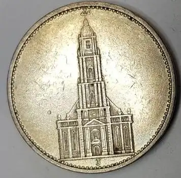 Jäger 0357 - 5 Reichsmark 1934 J Garnisonskirche Silbermünze