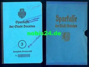 Dresden Sparkasse Striesen Ost Sparbuch ab 1940