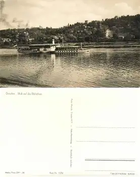 Elbdampfschiff Dresden vor Loschwitz *1958 Hanich1170