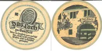 Bierdeckel (Bierfilz) Restaurant "das Loch", ca. 1940?