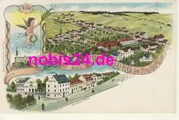 09599 Friedeburg bei Freiberg Litho  Engel *ca.1900