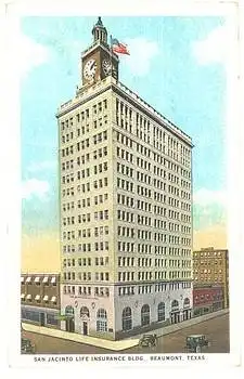 Beaumont Texas San Jacinto Life Insurance Bldg. gebr. 13.6.1926