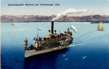 82319 Starnberger See Salondampfer "Bavaria" * ca. 1920