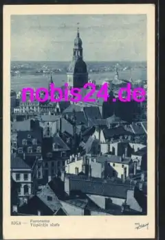 Riga Panorema mit Kirche *ca.1930