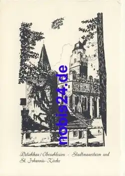 Patschkau Schlesien St. Joh. Kirche Künstlerkarte * ca.1950