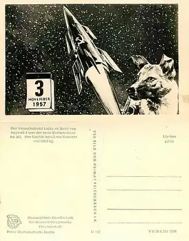 Sputnik 2 mit Hund Laika 3.11.1957