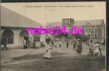 SIERRA LEONE Freetown Market Custom House 1907