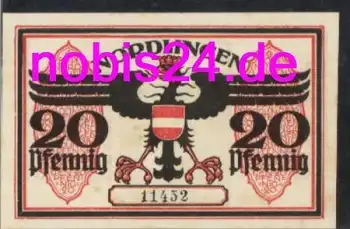 86720 Nördlingen Notgeld 20 Pfennige um 1920