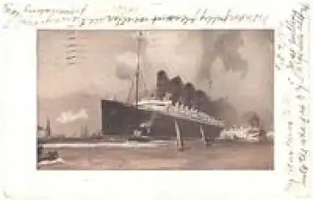 Cunard R.M.S. "Lusitania" and "Mauretania", o 4.2.1910