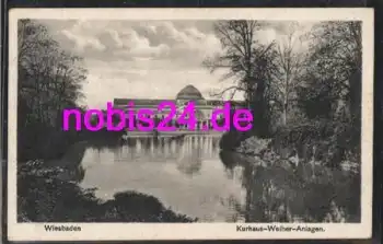 Wiesbaden Kurhaus Weiher Anlage o 26.5.1926