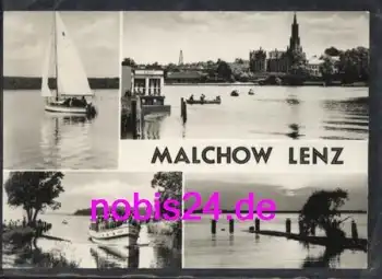 17213 Malchow Lenz Boot Schiff Kirche o ca.1974