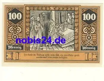 19336 Wilsnack Notgeld 100 Pfennige 1922