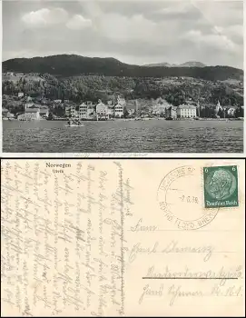 Ulvik Norge Stempel Deutsche Seepost Nordd. Lloyd Bremen 2.6.1939