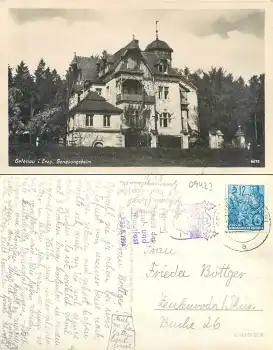 09423 Gelanau Erzgebirge Genesungsheim Werbestempel Schul- und Heimatfest 1954 o 20.5.1954