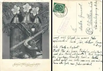 59609 Robringhausen über Lippstadt Landpoststempel auf AK 23.12.1953