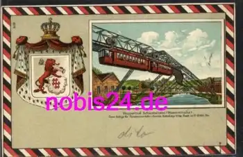 Wuppertal Litho Schwebebahn Wappen o 1903