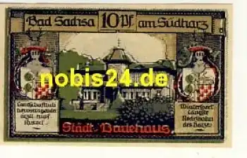 37441 Bad Sachsa Notgeld 10 Pfennige 1921