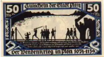 24306 Plön Städtenotgeld 50 Pfennige Wendenkrieg Nr. 2 1921