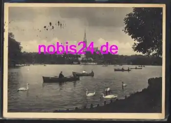 Chemnitz Schlossteich mit Kirche o 8.8.1935