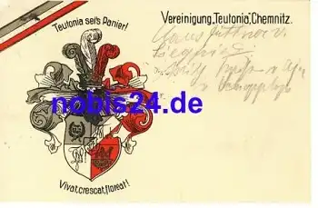 Chemnitz Studentica Panier Teutonia o 1914